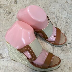 Rivulet Platform Wedge Sandal Tommy Bahama Open Toe Leather Upper Size 7.5 M